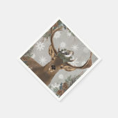Moderne  rustieke winterherten servetten (Hoek)