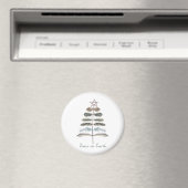 Moderne rustieke winterveer magneet (Insitu (Vaatwasser))