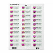 Moderne Rustieke Witte en Roze Wildflower Floral Etiket (Full Sheet)