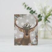 moderne  rustige bossen winterherten briefkaart (Staand voorkant)