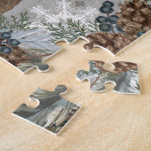 moderne  rustige bossen winterherten legpuzzel (Zijkant)