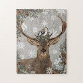 moderne  rustige bossen winterherten legpuzzel (Verticaal)