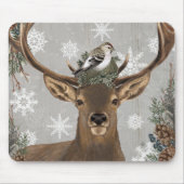 moderne  rustige bossen winterherten muismat (Voorkant)