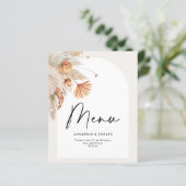 Moderne, rustige, botanische pampas-gras bruiloft (Staand voorkant)