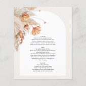 Moderne, rustige, botanische pampas-gras bruiloft (Achterkant)