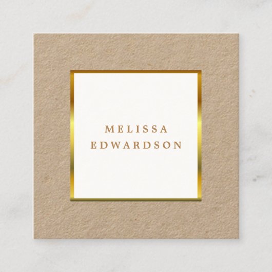 Moderne Rustige goudmakerij lijst Vierkante Visitekaartje (Voorkant)