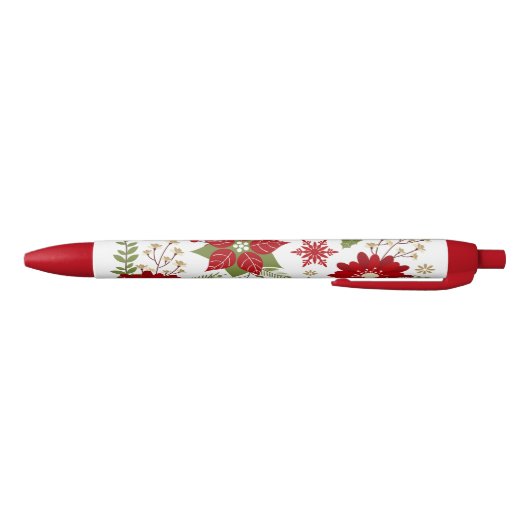 moderne rustige kerstbloemen zwarte inkt pen (Bodem)
