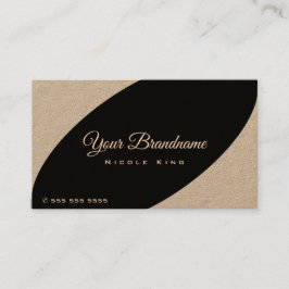 Moderne Rustige  stijl zwart bruin Visitekaartje