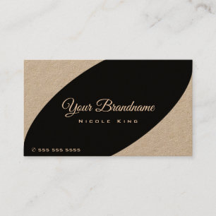 Moderne Rustige  stijl zwart bruin Visitekaartje