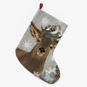 moderne rustige winterherten grote kerstsok (Voorkant (Hangend))