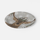 moderne rustige winterherten papieren bordje (Gekanteld)