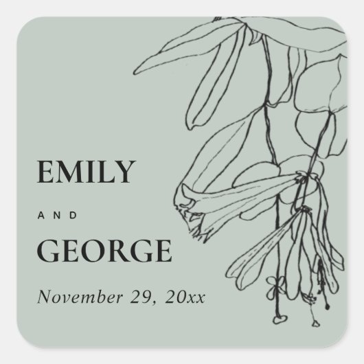 MODERNE RUSTISCHE DRIJFLIJN VOOR HET TEKENEN VAN P VIERKANTE STICKER (Voorkant)