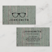 Moderne Rustische en geraffineerde Eyeglassen Logo Visitekaartje (Voorkant / Achterkant)