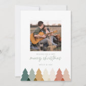 Moderne Rustische kerstboomfoto's met platte Kaart (Voorkant)