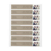 MODERNE RUSTISCHE KRAFT TYPOGRAPHY WEDDING FOTO ADRESLABEL WIKKEL (Vel)