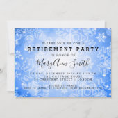 Moderne rustpauze Blauwe Winterbokeh Lichten Kaart (Voorkant)