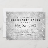 Moderne rusttijd Zilver Winter Bokeh-lichten Kaart (Voorkant)