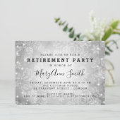 Moderne rusttijd Zilver Winter Bokeh-lichten Kaart (Staand voorkant)