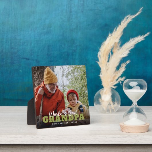 Moderne 's Werelds beste opa' aangepaste foto Fotoplaat (Insitu)