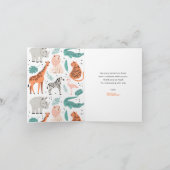 Moderne Safari Dieren Wild One Bedankt Kaarten (Binnen)