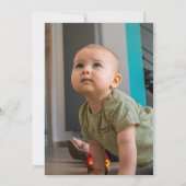 Moderne Safari Dieren Wild One foto uitnodiging (Achterkant)