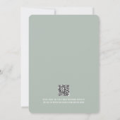 Moderne Sage Brush Script Fotobruiloft Save The Date (Achterkant)