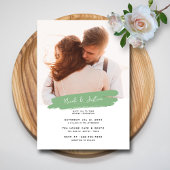 Moderne Sage & Brushstroke: Gepersonaliseerde brui Kaart