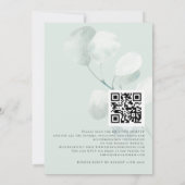 Moderne Sage Eucalyptus We doen QR-code bruiloft Kaart (Achterkant)
