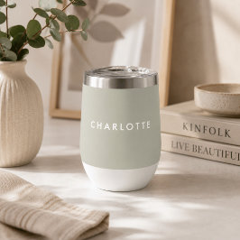 Moderne Sage Gepersonaliseerde Wijn Tumbler