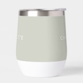 Moderne Sage Gepersonaliseerde Wijn Tumbler (Links)