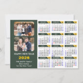 Moderne Sage Green 2025 Kalender Minimalist 2 Foto Feestdagenkaart (Voorkant)