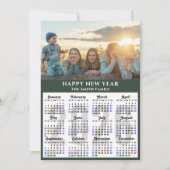 Moderne Sage Green 2025 Kalender Minimalistische F Feestdagenkaart (Voorkant)