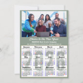 Moderne Sage Green 2025 Kalender Zakelijke Foto Feestdagenkaart (Voorkant)