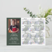 Moderne Sage Green 2025 Kalender Zakelijke Foto Feestdagenkaart (Staand voorkant)