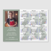 Moderne Sage Green 2026 Kalender Foto Magnetisch (Voorkant)