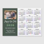 Moderne Sage Green 2026 Kalender Foto Magnetisch (Voorkant)