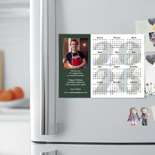 Moderne Sage Green 2026 Kalender Foto Magnetisch