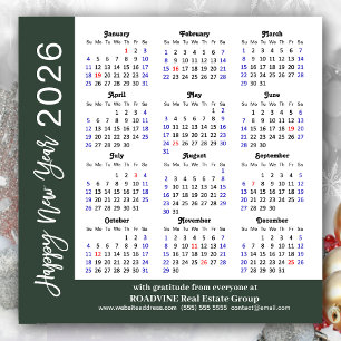 Moderne Sage Green Business 2025 Kalender Eenvoudi Feestdagenkaart