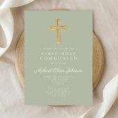 Moderne Sage Green Cross Religious First Community Kaart