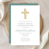 Moderne Sage Green Cross Religious First Community Kaart