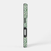 Moderne Sage Green en Cream geometrische iPhone 16 Hoesje (Rechterkant)