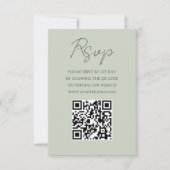 Moderne Sage Green Eucalyptus Wedding RSVP (Voorkant)