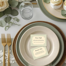 Moderne Sage Green Gingham Baby shower behuizing
