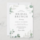 Moderne Sage Green Leaf Vrijgezellenfeest Brunch Kaart (Voorkant)