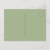Moderne Sage Green Plaid Kerstmis Briefkaart (Achterkant)