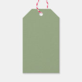 Moderne Sage Green Plain Effen Kleur Cadeaulabel (Voorkant)