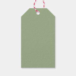 Moderne Sage Green Plain Effen Kleur Cadeaulabel