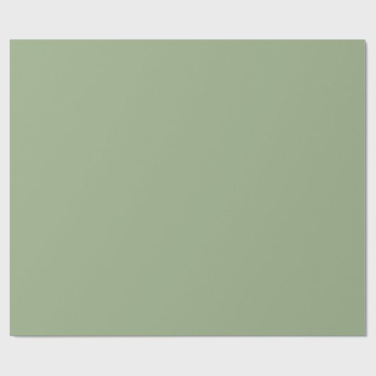 Moderne Sage Green Plain Effen Kleur Cadeaupapier (Vlak)