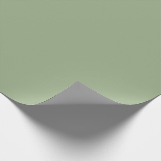 Moderne Sage Green Plain Effen Kleur Cadeaupapier (Hoek)