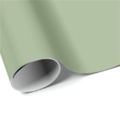 Moderne Sage Green Plain Effen Kleur Cadeaupapier (Rol Hoek)